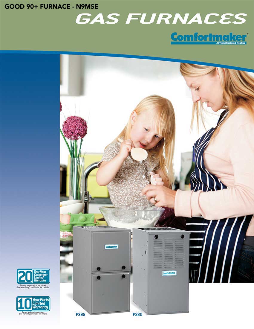 90% N9MSE Comfort Maker Gas Furnace
